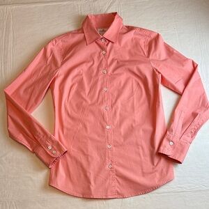 J. Crew Women's Coral Button-Down Long Sleeve Dress Shirt Size S